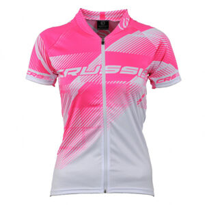 Dámský cyklistický dres Crussis CSW-048  bílo-růžová  XS