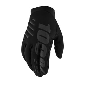 Pánské motokrosové rukavice 100% Brisker černá  černá  XL