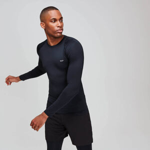 MP pánské podvlékací tréninkové triko s dlouhým rukávem – Černé - XL