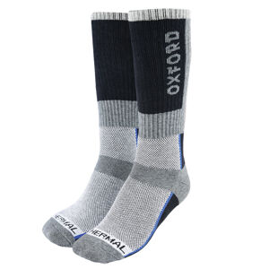 Ponožky Oxford OxSocks Thermal Regular šedé/černé/modré  L (44-49)