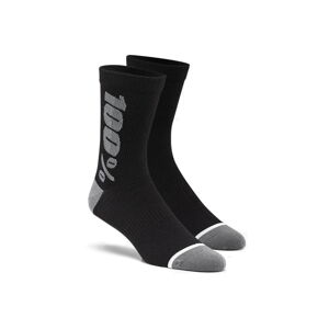 Merino ponožky 100% Rythym černé/šedé  L-XL (42-46)