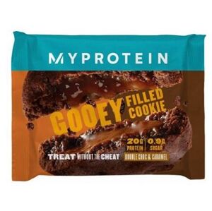 MyProtein Gooey Filled Cookie 75 g - Dvojitá čoko/karamel