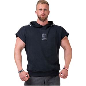 Nebbia Pánské tričko No Limits Rag Top s kapucí 175 černá - XL