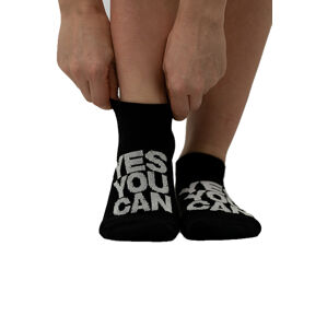 NEBBIA “HI-TECH” crew ponožky YES YOU CAN 122 Black Barva: Černá, Velikost: 43-46