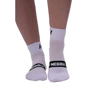 NEBBIA “EXTRA PUSH” crew ponožky 128 White Barva: Bílá, Velikost: 43-46