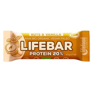 Lifefood Lifebar Protein BIO 47 g - oříšek s vanilkou VÝPRODEJ 28.4.2024