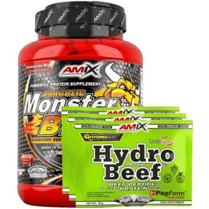 Amix Nutrition Amix Anabolic Monster Beef 90 Protein 1000 g - čokoláda + 3 x HydroBeef™ Peptide Protein vzorek ZDARMA