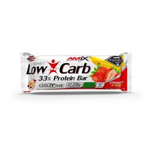 AMIX Low-Carb 33% Protein Bar, Strawberry-Banana, 60g