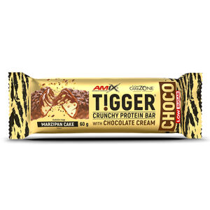 AMIX TIGGER Zero Choco Protein Bar, 60g, Marzipan Cake