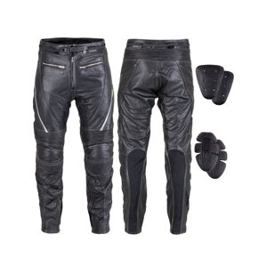 Kožené moto kalhoty W-TEC Vilglen  černá  4XL