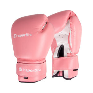 Boxerské rukavice inSPORTline Ravna  12oz  růžovo-bílá