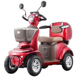 Elektrický čtyřkolový vozík inSPORTline Lubica  červená