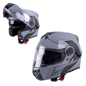 Výklopná moto helma W-TEC Vexamo  černo-šedá  XS (53-54)