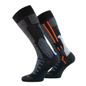 Motorkářské ponožky Comodo MTB1  Black Orange  39-42