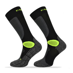 Motorkářské ponožky Comodo MTB2  Black Green  35-38