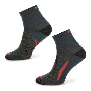 Trekingové Merino ponožky Comodo TREUL02  Black Red  43-46