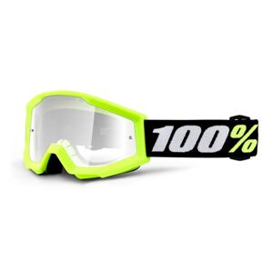 Dětské motokrosové brýle 100% Strata Mini  Yellow žlutá, čiré plexi
